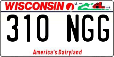 WI license plate 310NGG