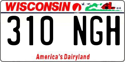 WI license plate 310NGH