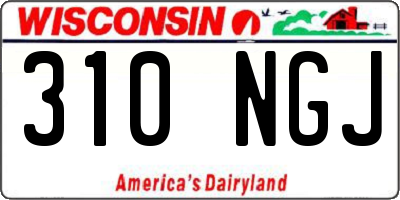 WI license plate 310NGJ