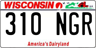WI license plate 310NGR