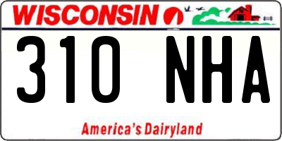 WI license plate 310NHA