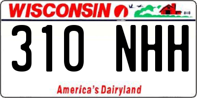 WI license plate 310NHH