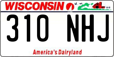 WI license plate 310NHJ