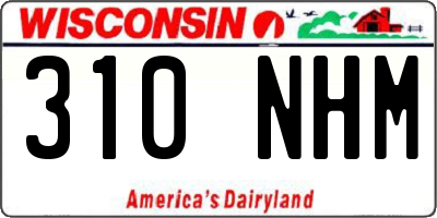 WI license plate 310NHM
