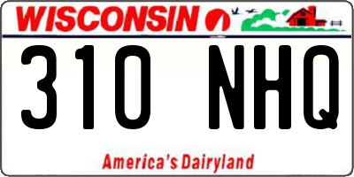 WI license plate 310NHQ