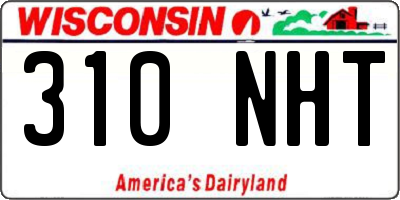 WI license plate 310NHT