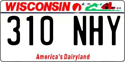 WI license plate 310NHY