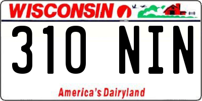 WI license plate 310NIN