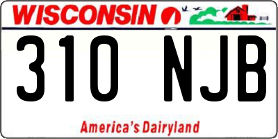 WI license plate 310NJB