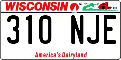 WI license plate 310NJE