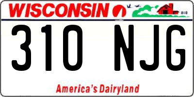 WI license plate 310NJG