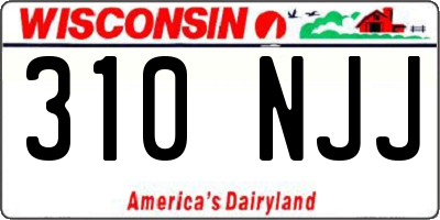 WI license plate 310NJJ