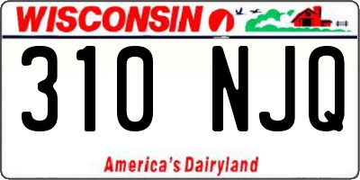 WI license plate 310NJQ