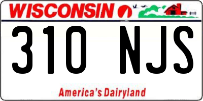 WI license plate 310NJS