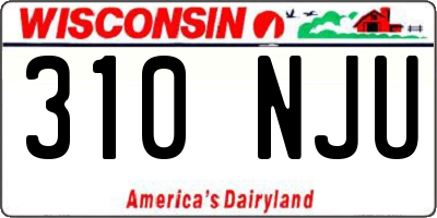 WI license plate 310NJU