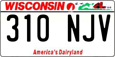 WI license plate 310NJV