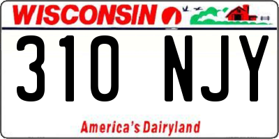 WI license plate 310NJY