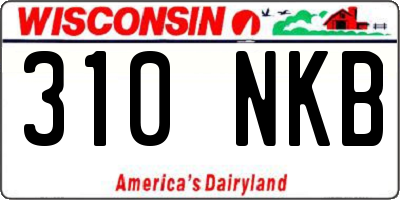 WI license plate 310NKB