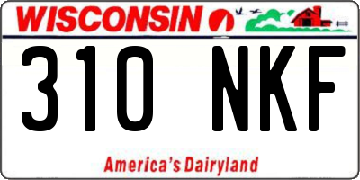 WI license plate 310NKF