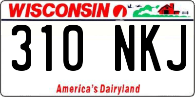 WI license plate 310NKJ