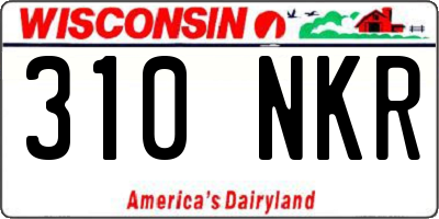 WI license plate 310NKR