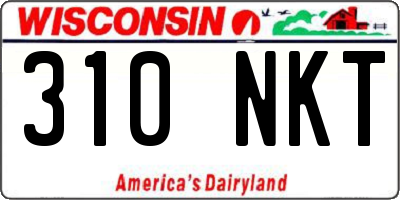 WI license plate 310NKT
