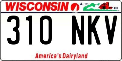 WI license plate 310NKV