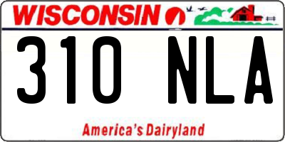 WI license plate 310NLA