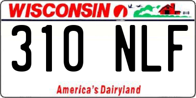 WI license plate 310NLF