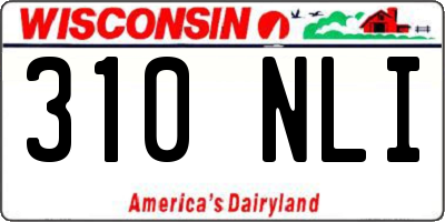 WI license plate 310NLI