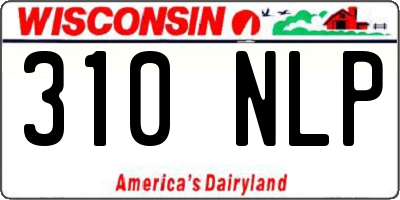 WI license plate 310NLP