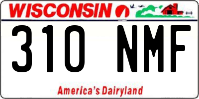 WI license plate 310NMF