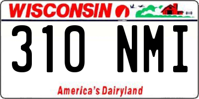 WI license plate 310NMI