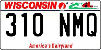 WI license plate 310NMQ