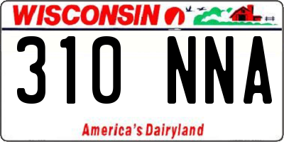 WI license plate 310NNA