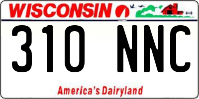 WI license plate 310NNC