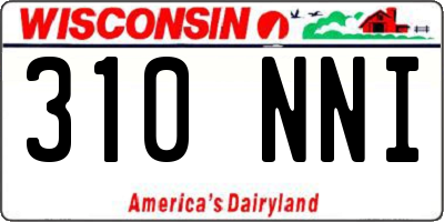 WI license plate 310NNI
