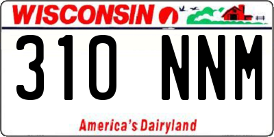 WI license plate 310NNM