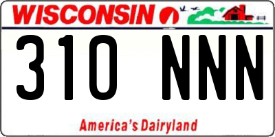 WI license plate 310NNN