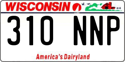 WI license plate 310NNP