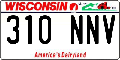 WI license plate 310NNV