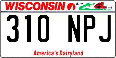 WI license plate 310NPJ