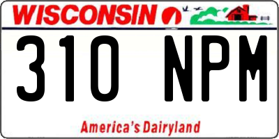 WI license plate 310NPM