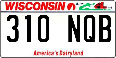 WI license plate 310NQB