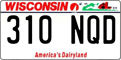 WI license plate 310NQD