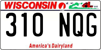 WI license plate 310NQG