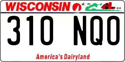 WI license plate 310NQO