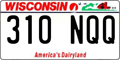 WI license plate 310NQQ