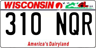 WI license plate 310NQR
