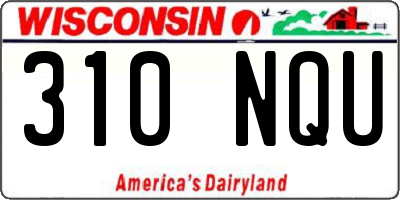 WI license plate 310NQU
